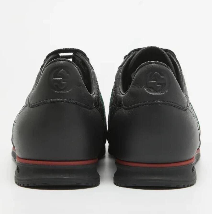 Gucci Vintage Pre-owned Leather sneakers Black Heren