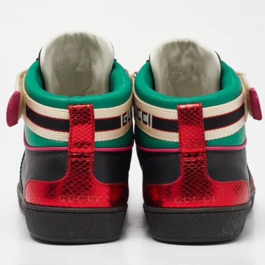 Gucci Vintage Pre-owned Leather sneakers Black Heren