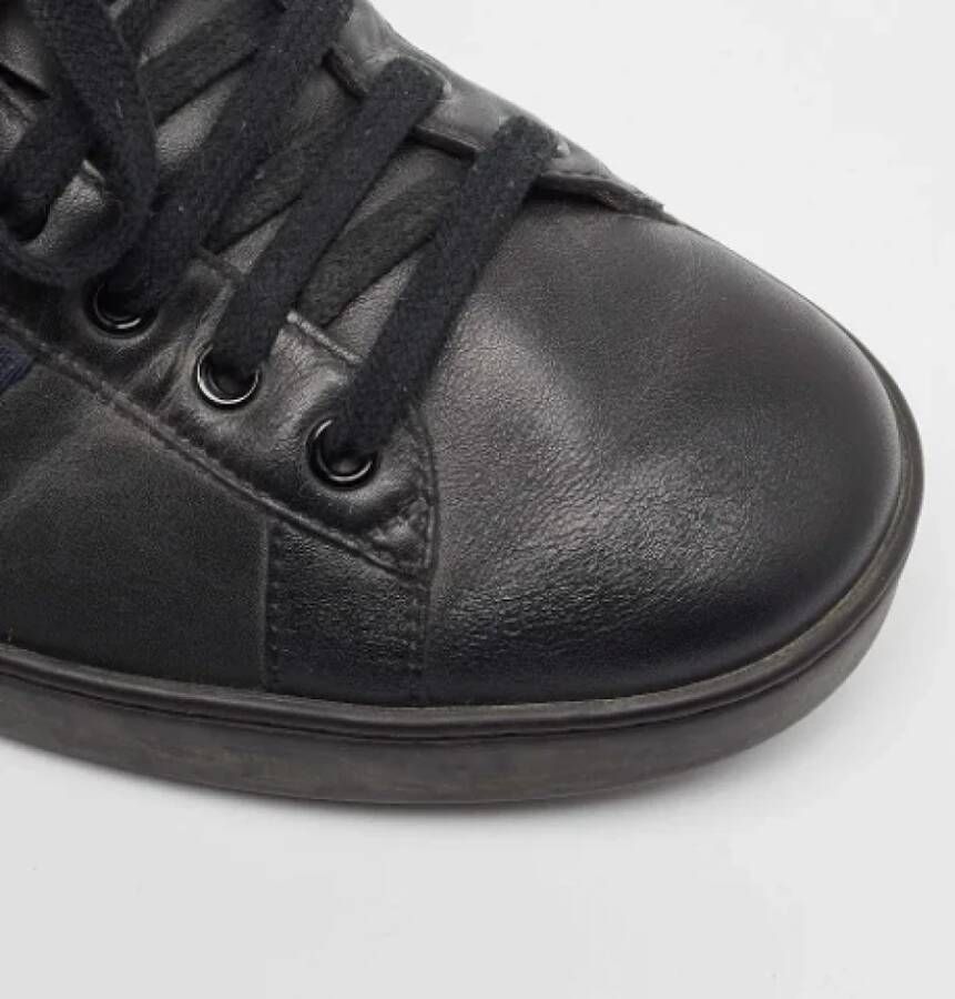 Gucci Vintage Pre-owned Leather sneakers Black Heren