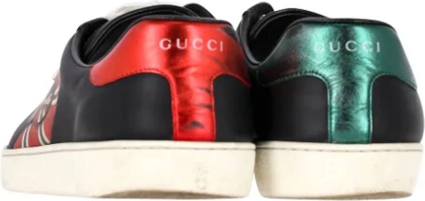 Gucci Vintage Pre-owned Leather sneakers Black Heren