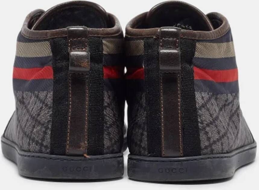 Gucci Vintage Pre-owned Leather sneakers Blue Heren