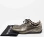 Gucci Vintage Pre-owned Leather sneakers Gray Dames - Thumbnail 9