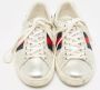 Gucci Vintage Pre-owned Leather sneakers Gray Heren - Thumbnail 3