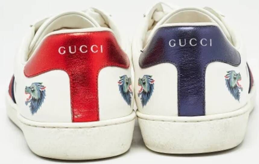 Gucci Vintage Pre-owned Leather sneakers Multicolor Heren