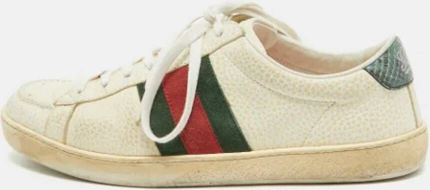 Gucci Vintage Pre-owned Leather sneakers Multicolor Heren