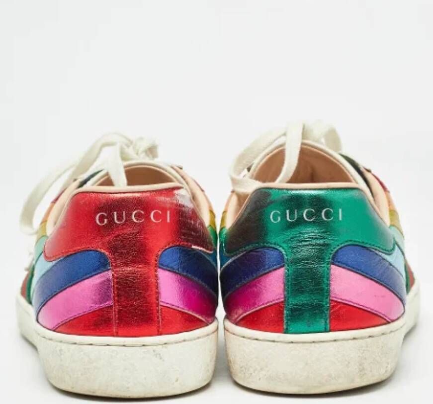 Gucci Vintage Pre-owned Leather sneakers Multicolor Heren