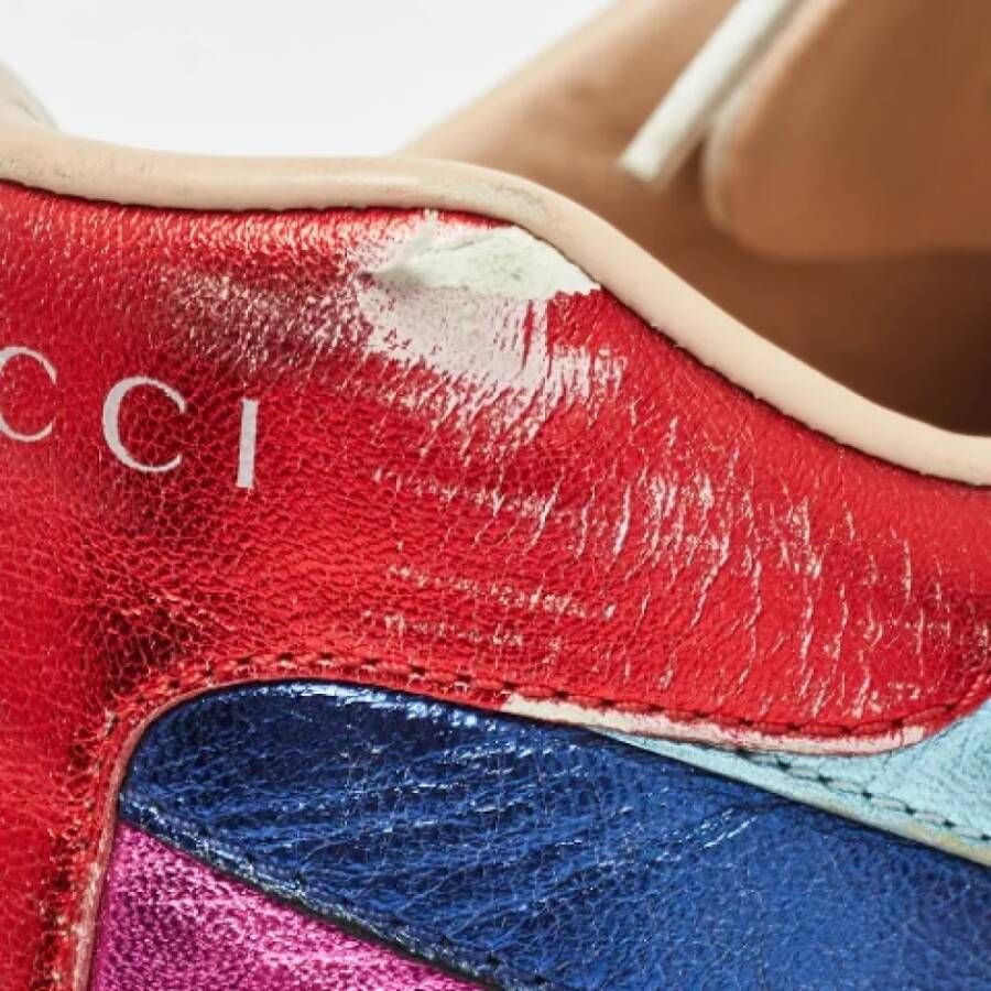 Gucci Vintage Pre-owned Leather sneakers Multicolor Heren