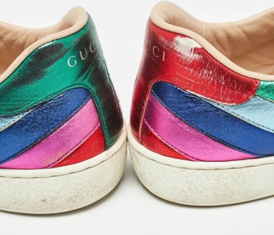 Gucci Vintage Pre-owned Leather sneakers Multicolor Heren