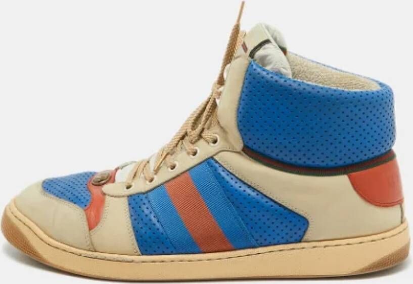 Gucci Vintage Pre-owned Leather sneakers Multicolor Heren