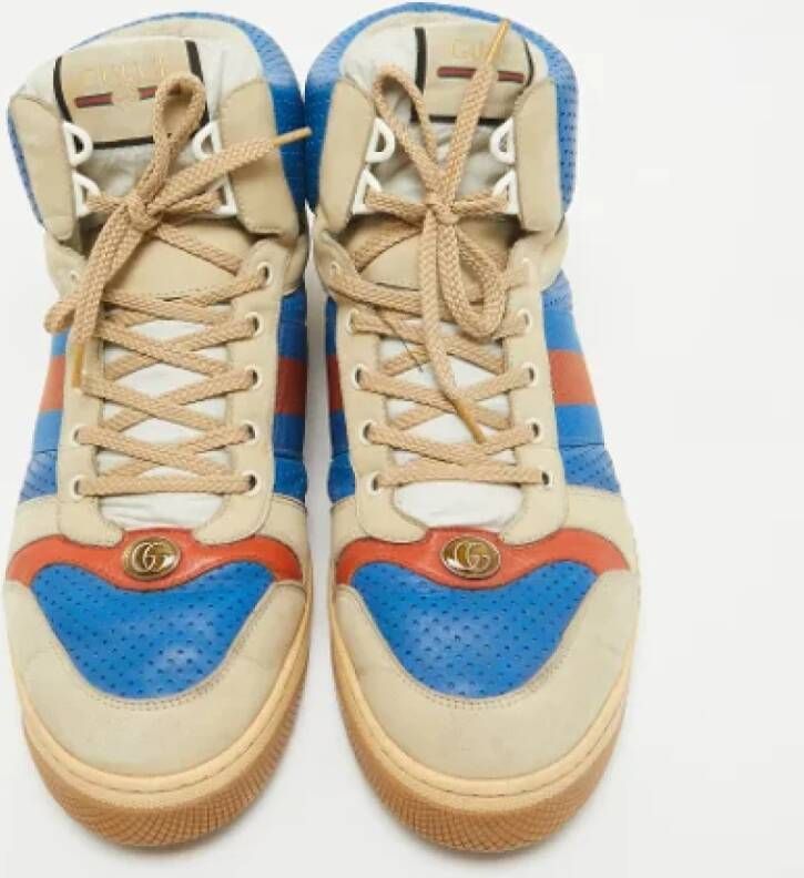 Gucci Vintage Pre-owned Leather sneakers Multicolor Heren