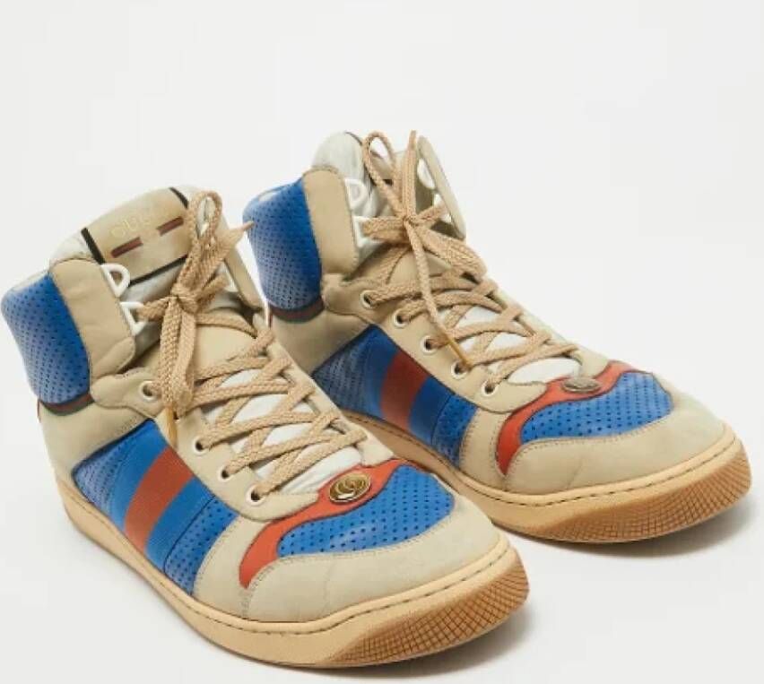 Gucci Vintage Pre-owned Leather sneakers Multicolor Heren