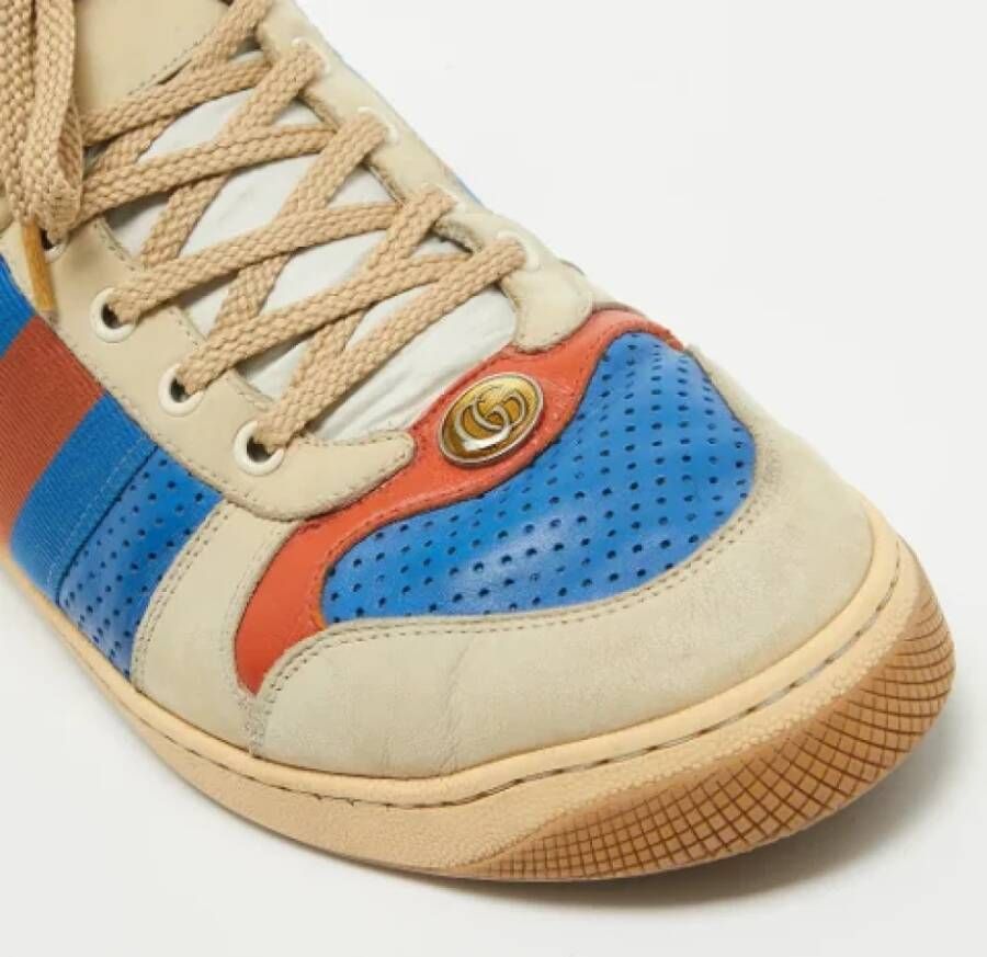 Gucci Vintage Pre-owned Leather sneakers Multicolor Heren