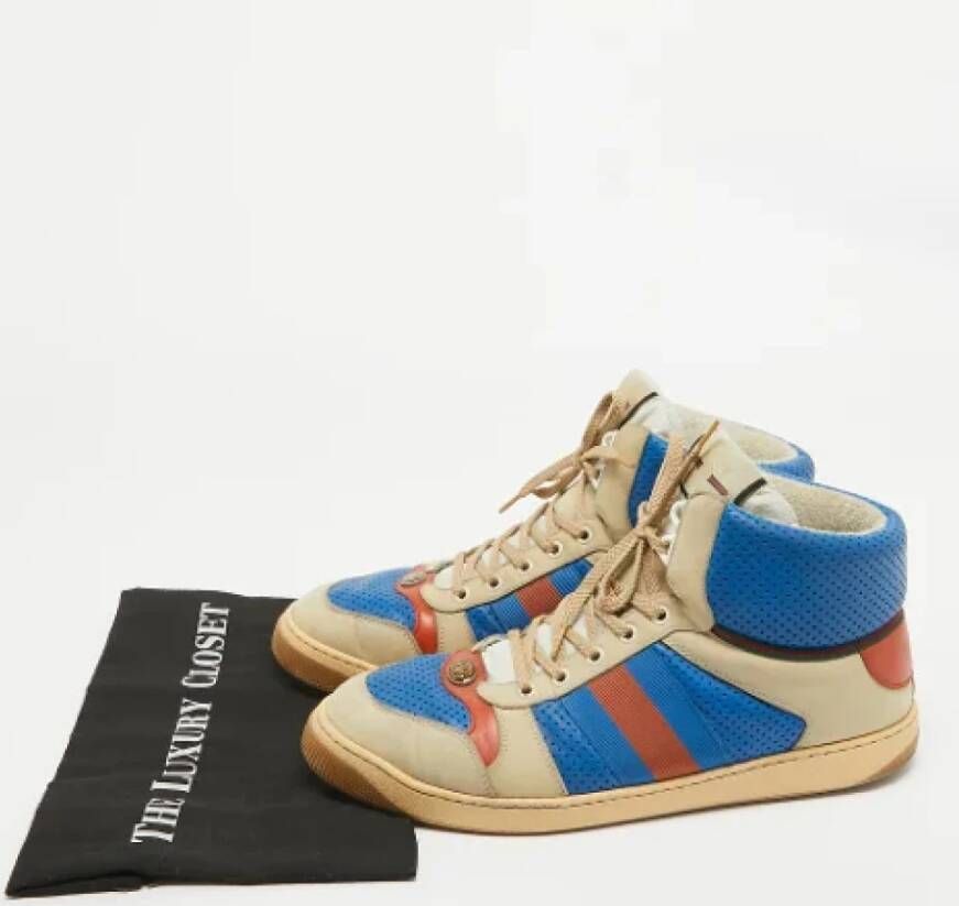 Gucci Vintage Pre-owned Leather sneakers Multicolor Heren