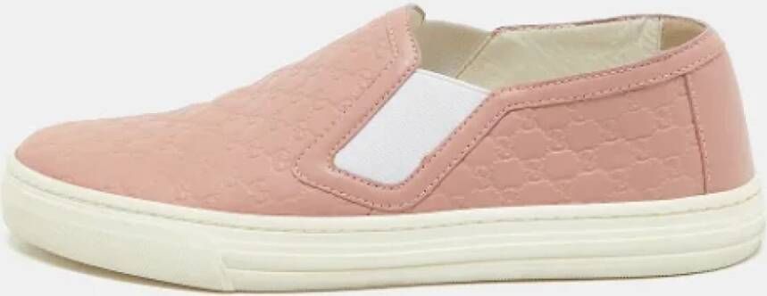 Gucci Vintage Pre-owned Leather sneakers Pink Dames