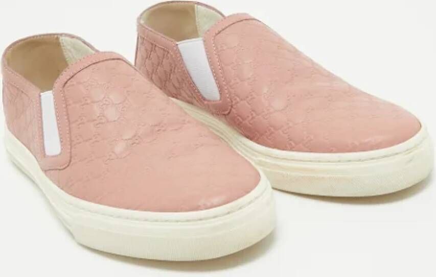 Gucci Vintage Pre-owned Leather sneakers Pink Dames