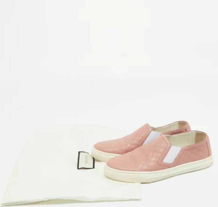 Gucci Vintage Pre-owned Leather sneakers Pink Dames