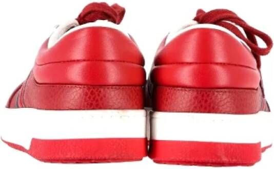 Gucci Vintage Pre-owned Leather sneakers Red Dames