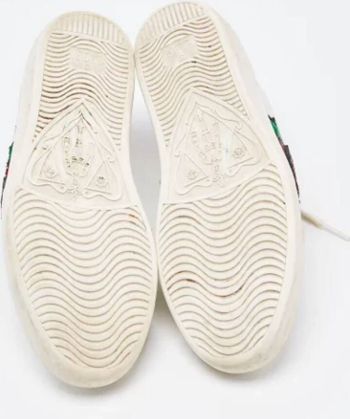 Gucci Vintage Pre-owned Leather sneakers White Dames