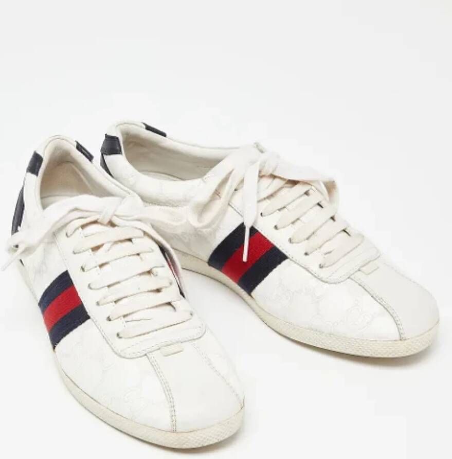 Gucci Vintage Pre-owned Leather sneakers White Dames