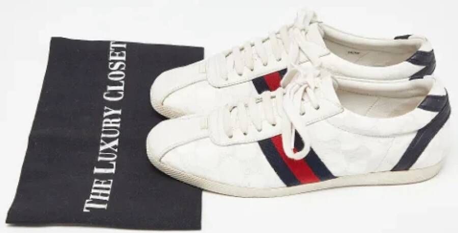 Gucci Vintage Pre-owned Leather sneakers White Dames