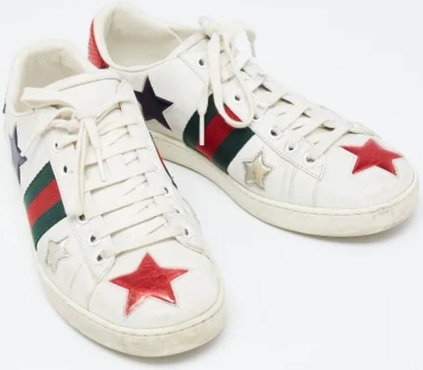 Gucci Vintage Pre-owned Leather sneakers White Dames