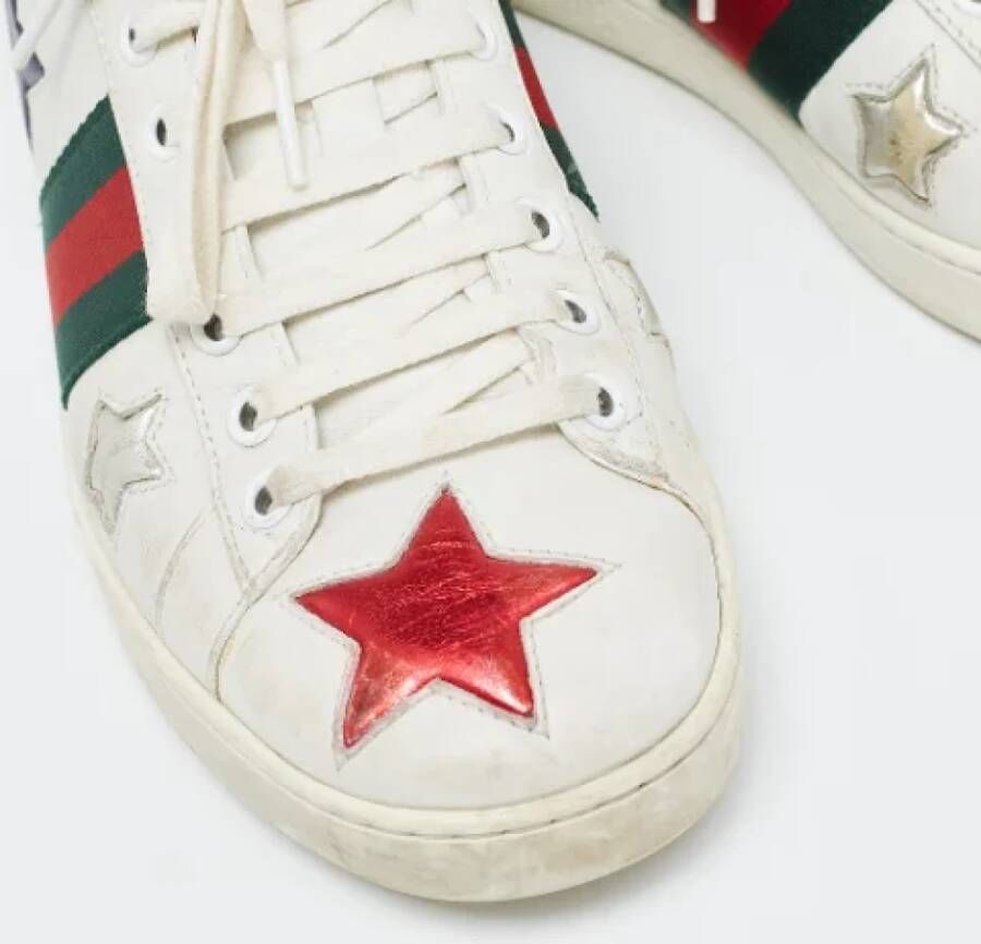 Gucci Vintage Pre-owned Leather sneakers White Dames