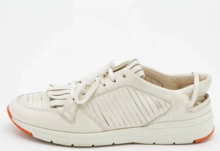 Gucci Vintage Pre-owned Leather sneakers White Dames