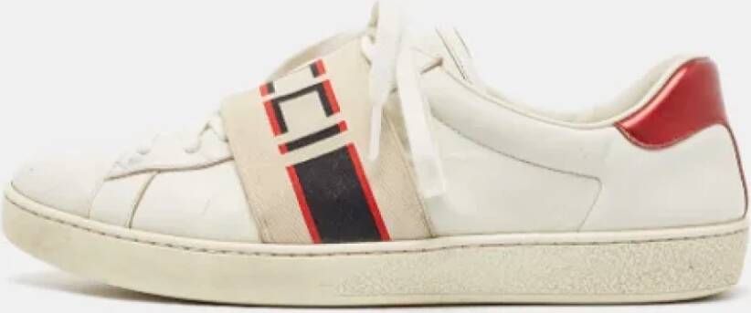 Gucci Vintage Pre-owned Leather sneakers White Dames