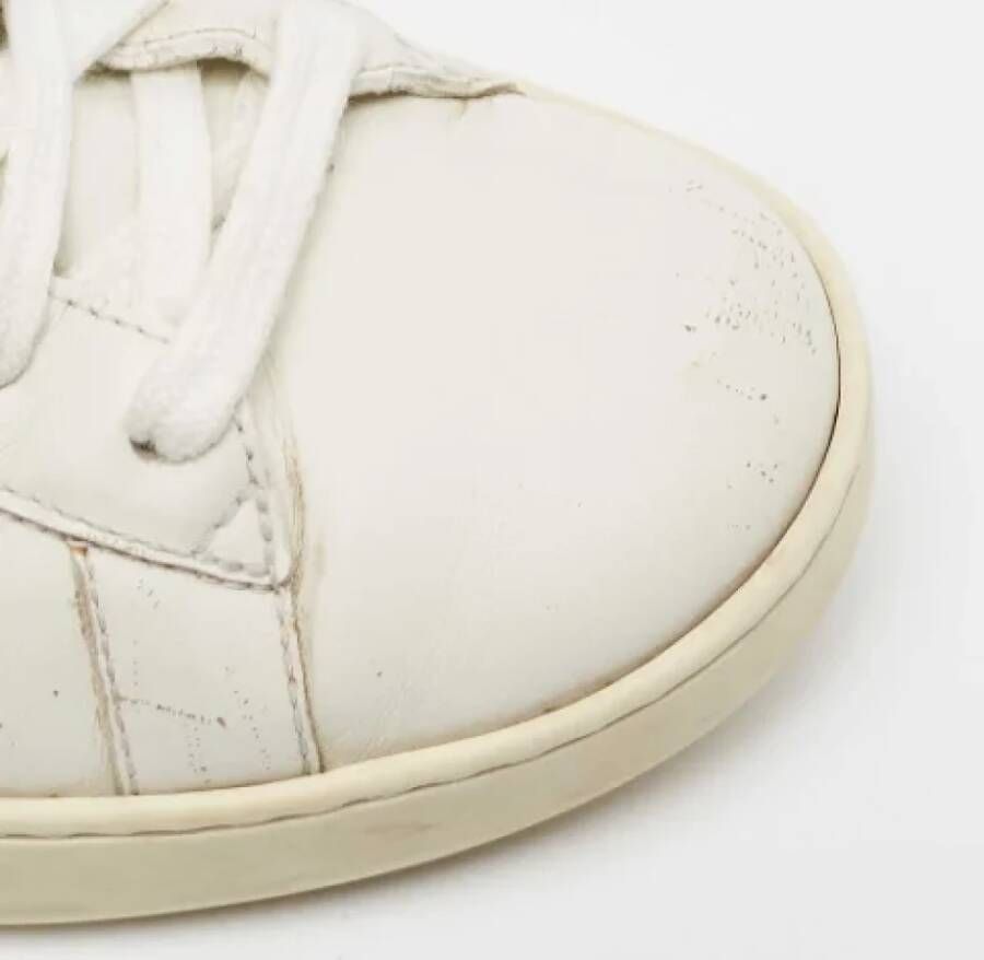 Gucci Vintage Pre-owned Leather sneakers White Dames