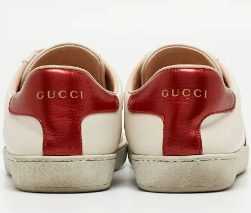 Gucci Vintage Pre-owned Leather sneakers White Dames