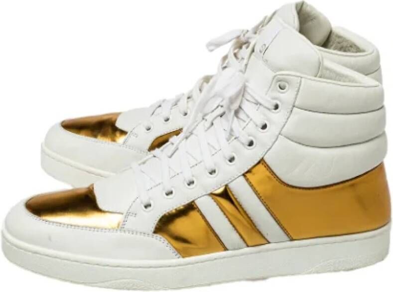 Gucci Vintage Pre-owned Leather sneakers White Dames