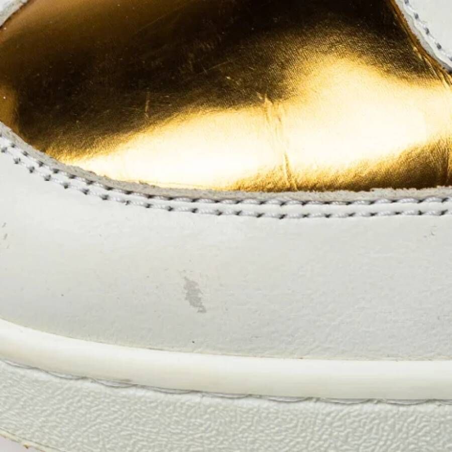 Gucci Vintage Pre-owned Leather sneakers White Dames