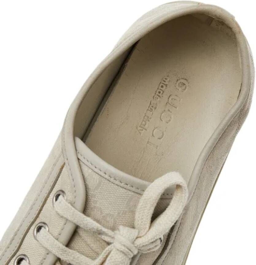 Gucci Vintage Pre-owned Leather sneakers White Dames