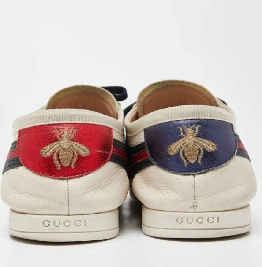 Gucci Vintage Pre-owned Leather sneakers White Dames