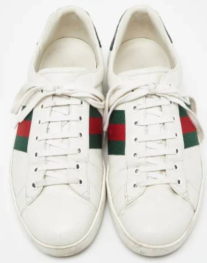 Gucci Vintage Pre-owned Leather sneakers White Dames