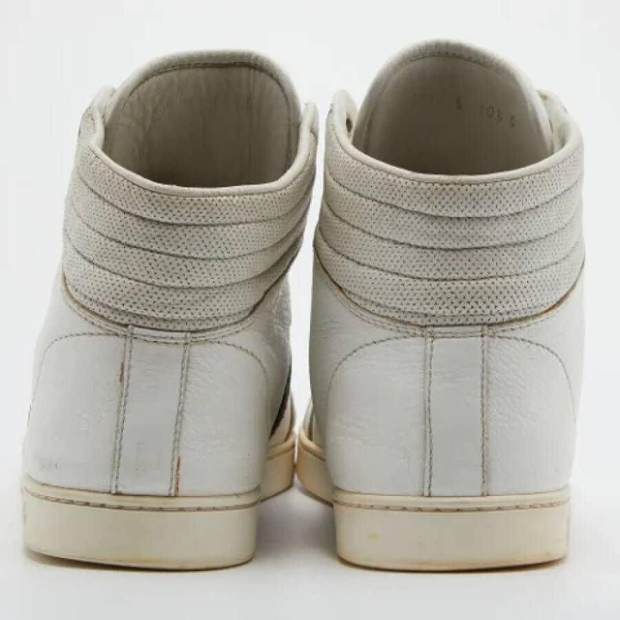 Gucci Vintage Pre-owned Leather sneakers White Dames