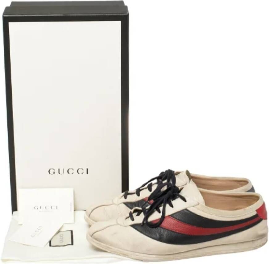 Gucci Vintage Pre-owned Leather sneakers White Dames