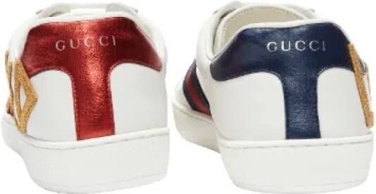 Gucci Vintage Pre-owned Leather sneakers White Dames