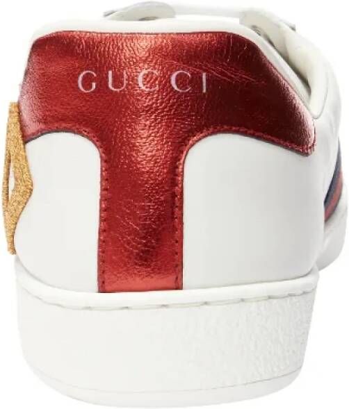 Gucci Vintage Pre-owned Leather sneakers White Dames