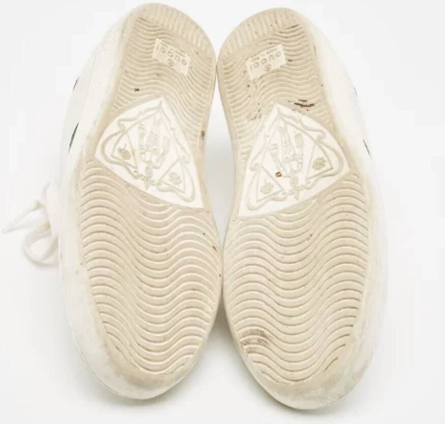 Gucci Vintage Pre-owned Leather sneakers White Dames