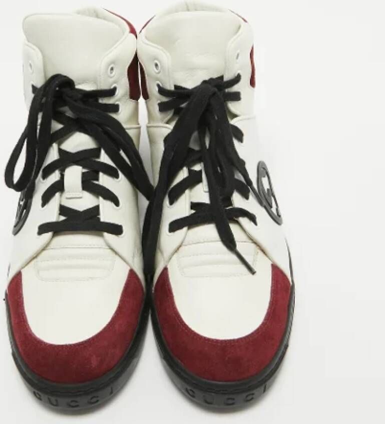 Gucci Vintage Pre-owned Leather sneakers White Dames