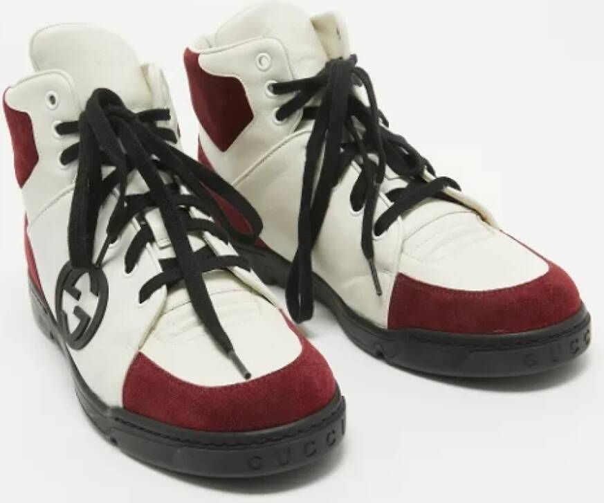 Gucci Vintage Pre-owned Leather sneakers White Dames