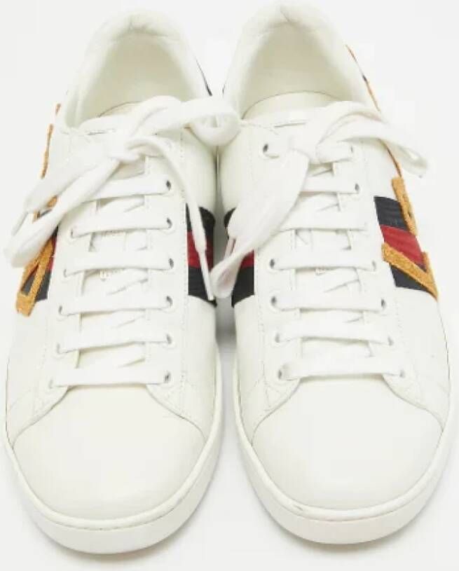 Gucci Vintage Pre-owned Leather sneakers White Dames