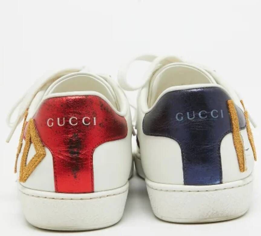 Gucci Vintage Pre-owned Leather sneakers White Dames