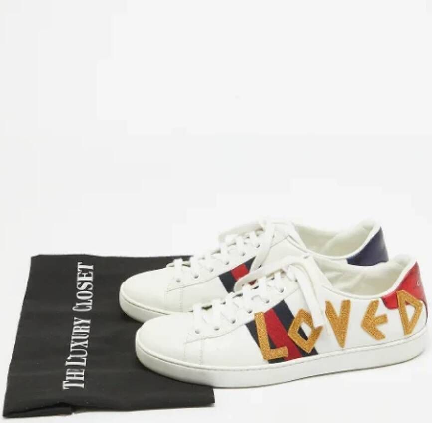 Gucci Vintage Pre-owned Leather sneakers White Dames