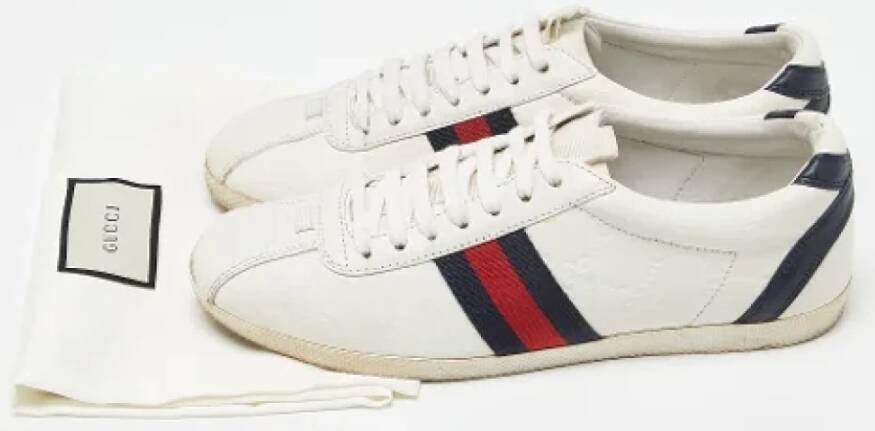 Gucci Vintage Pre-owned Leather sneakers White Dames