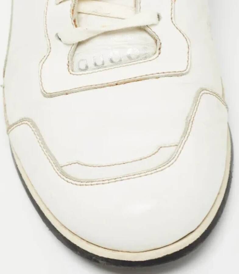 Gucci Vintage Pre-owned Leather sneakers White Dames