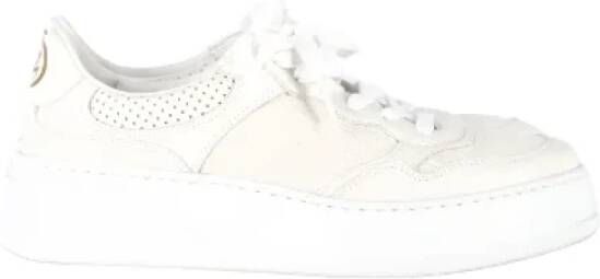 Gucci Vintage Pre-owned Leather sneakers White Dames