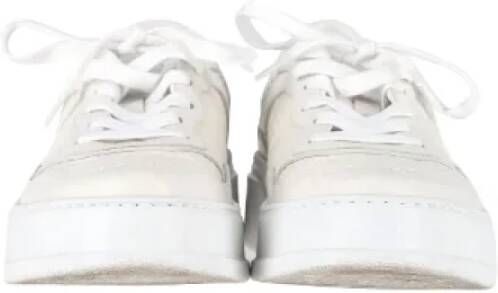 Gucci Vintage Pre-owned Leather sneakers White Dames