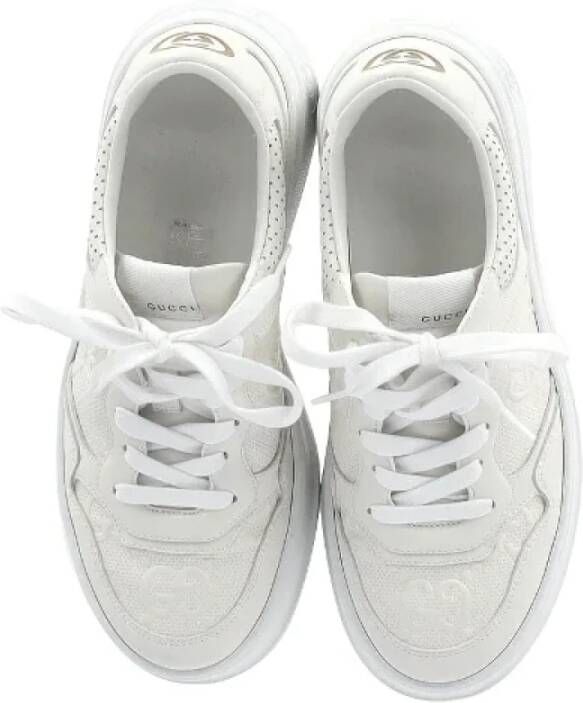 Gucci Vintage Pre-owned Leather sneakers White Dames